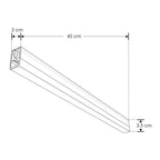 Luminario lineal de policarbonato 45cm 8W luz fría (6500K) - crea forma de luz con los accesorios - 85-265V de iLumileds