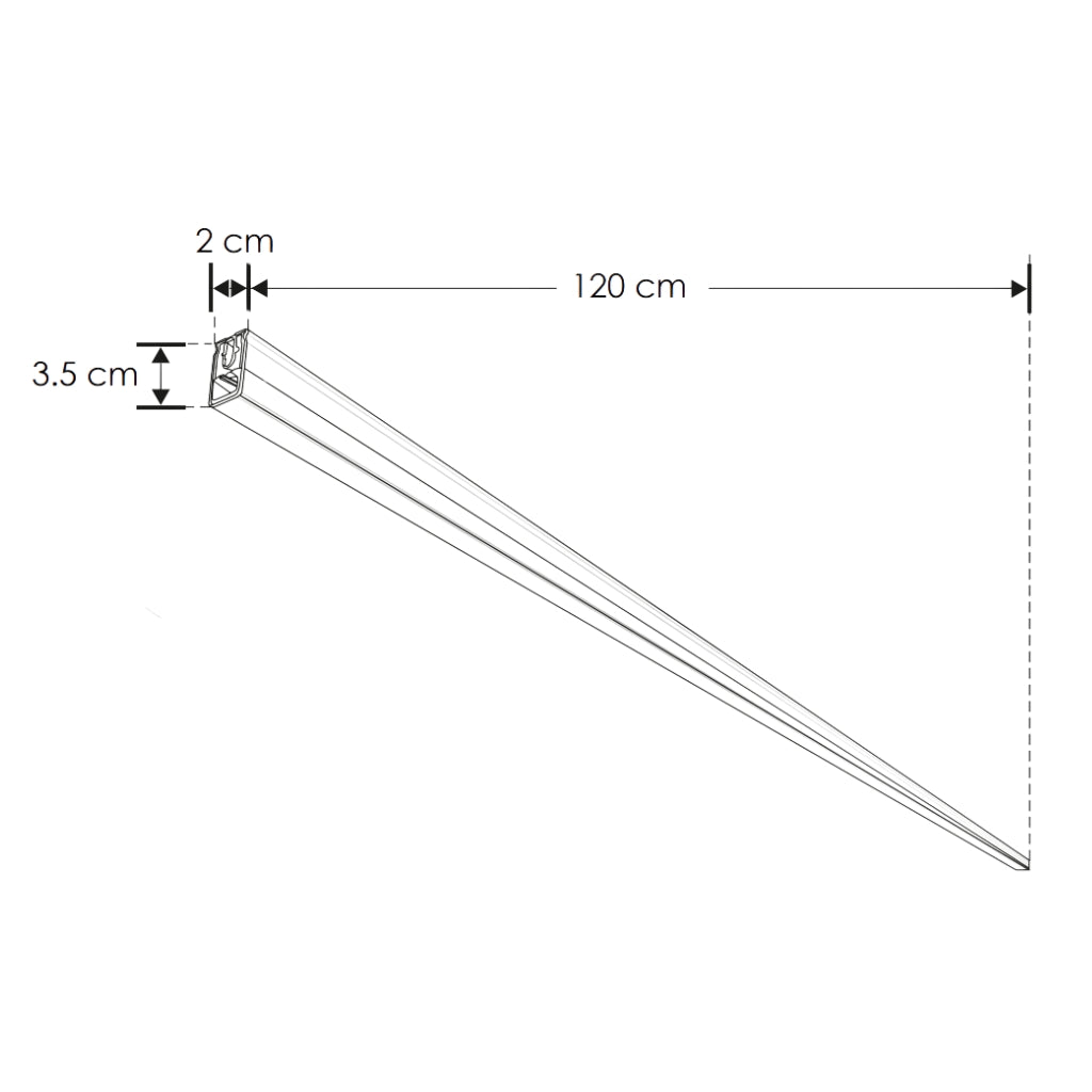 Luminario lineal de policarbonato 120cm 18W luz fría (6500K) - crea forma de luz con los accesorios - 85-265V de iLumileds
