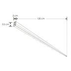 Luminario lineal de policarbonato 120cm 18W luz fría (6500K) - crea forma de luz con los accesorios - 85-265V de iLumileds