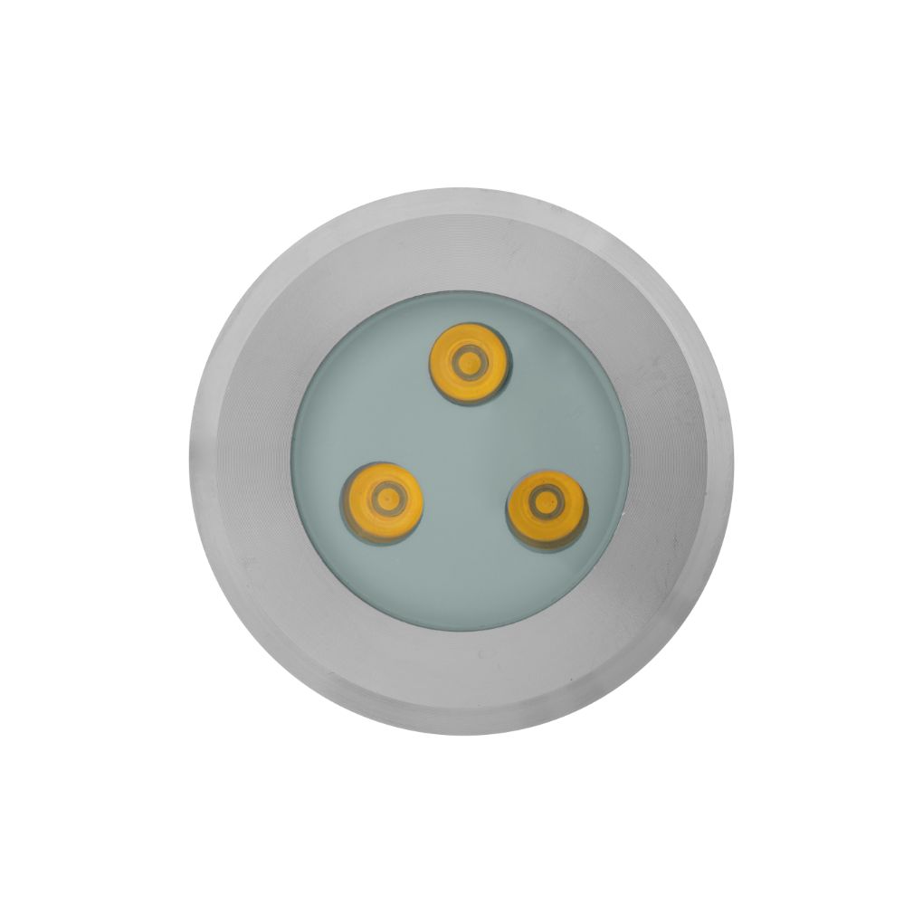 Luminario subacuático IP68 fabricado en acero inoxidable AISI 304 6W 24° 3000K 12V con housing incluido de iLumileds.