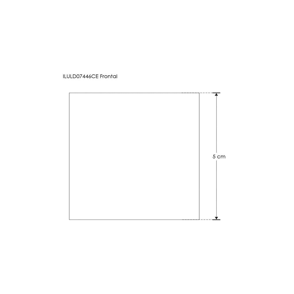 Luminario LED cuadrado empotrable en pared 1W luz neutro cálido (3000K), salida de luz perimetral 100-265V para interiores de iLumileds