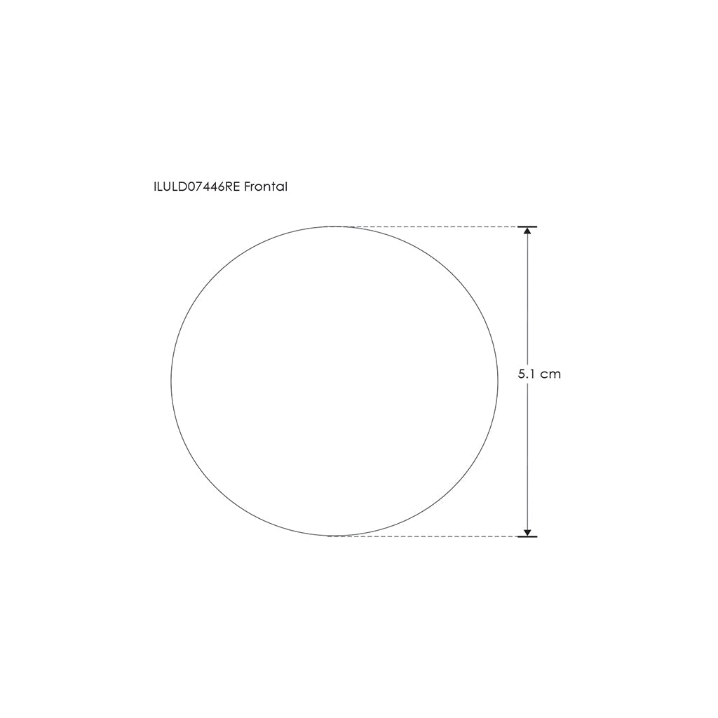 Luminario LED circular empotrable en pared 1W luz neutro cálido (3000K), salida de luz perimetral 100-265V para interiores de iLumileds