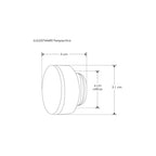 Luminario LED circular empotrable en pared 1W luz neutro cálido (3000K), salida de luz perimetral 100-265V para interiores de iLumileds