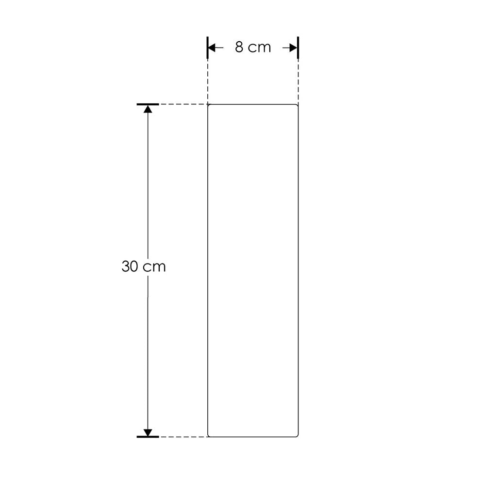 Luminario rectangular de 30cm x 8cm para muro 10W con salidas laterales luz cálida (3000K) de iLumileds