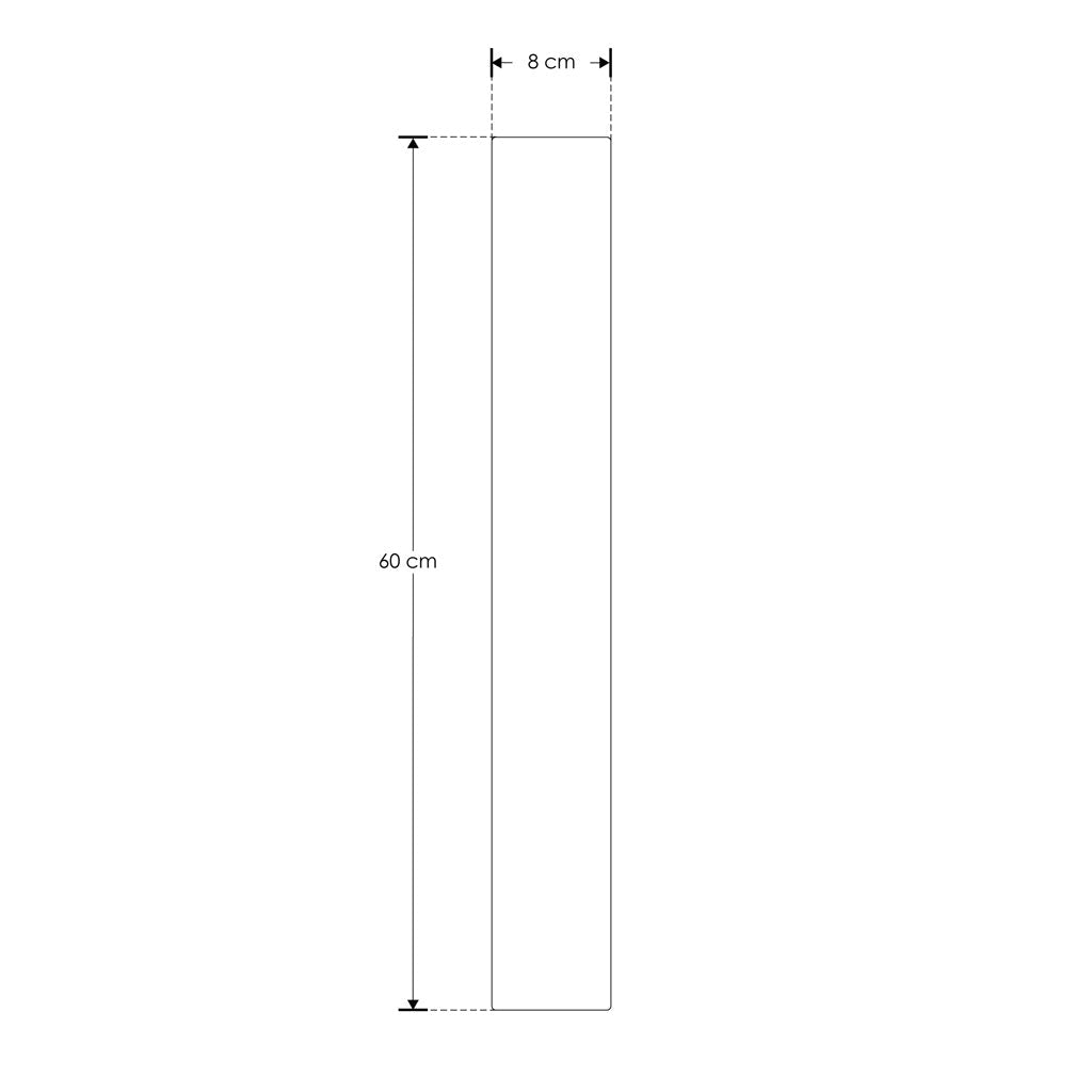 Luminario rectangular de 60cm x 8cm para muro 20W con salidas laterales luz cálida (3000K) de iLumileds