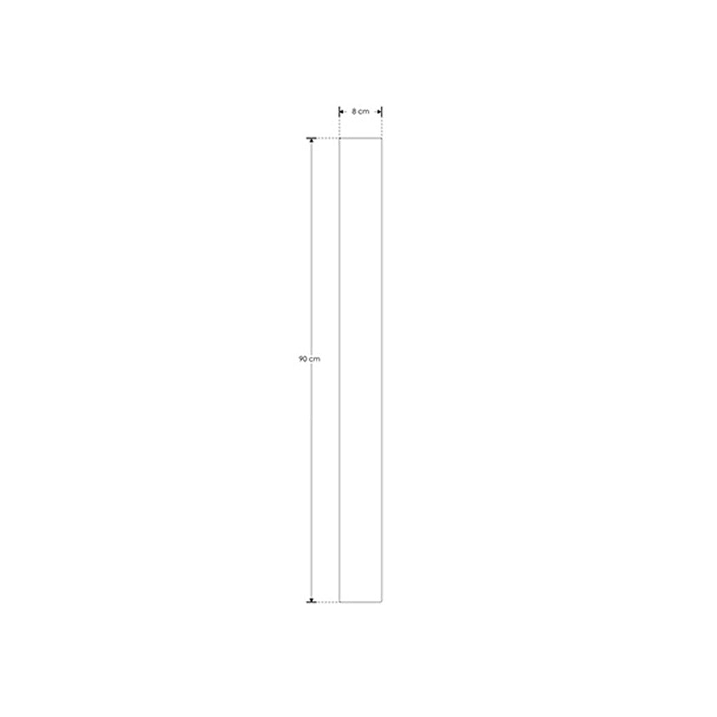 Luminario rectangular de 90cm x 8cm para muro 30W con salidas laterales luz cálida (3000K) de iLumileds