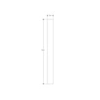 Luminario rectangular de 90cm x 8cm para muro 30W con salidas laterales luz cálida (3000K) de iLumileds