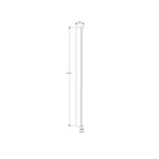 Luminario rectangular de 90cm x 8cm para muro 30W con salidas laterales luz cálida (3000K) de iLumileds