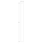 Luminario rectangular de 120cm x 8cm para muro 40W con salidas laterales luz cálida (3000K) de iLumileds