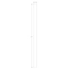 Luminario rectangular de 180cm x 8cm para muro 60W con salidas laterales luz cálida (3000K) de iLumileds