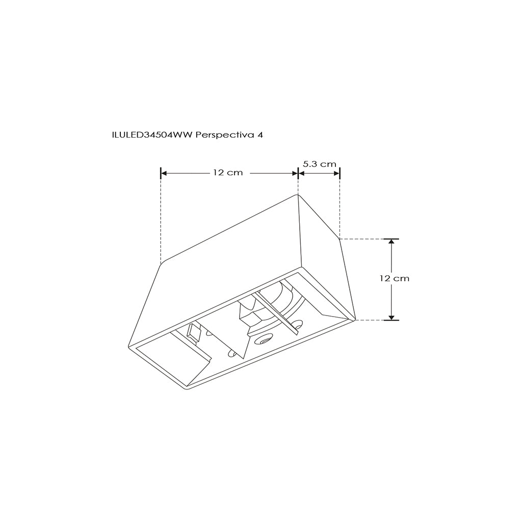 Luminario cuadrado con doble salida de luz ajustable independiente para crear efectos geométricos 4W luz cálida de iLumileds