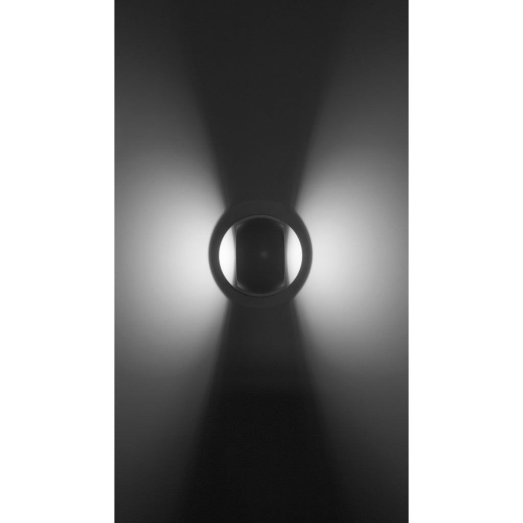 Luminario de muro esférico gira 360° con doble salida de luz color cálido neutro 6W de iLumileds