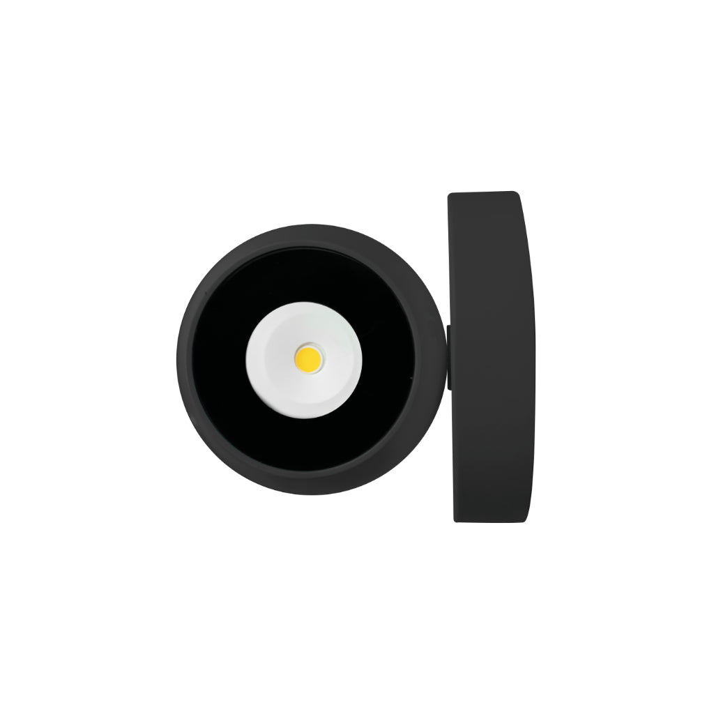 Luminario de muro esférico gira 360° con doble salida de luz color cálido neutro 6W de iLumileds