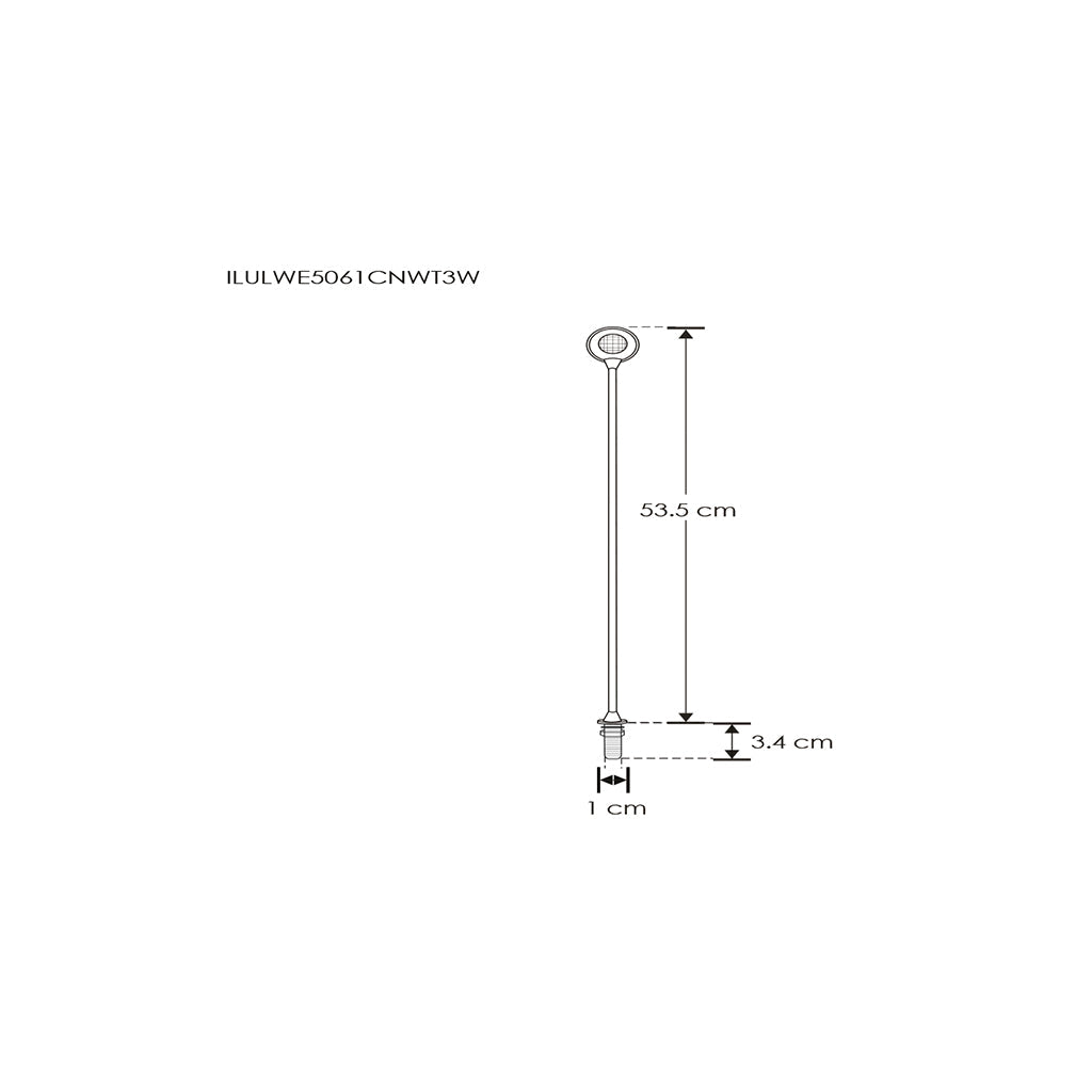 Luminario con cabeza móvil para vitrina 3w 60° 3-4.5Vcc 3000K de 51cm recortable hasta 10cm CRI:90 de iLumileds