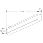 Mini luminario rectangular luz difusa para micro track magnético 1W 3000K 24V 120° de iLumileds