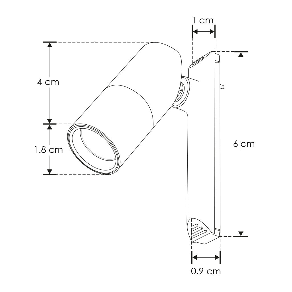 Mini proyector dirigible para micro track magnético 1W 24° 3000K 24V de iLumileds