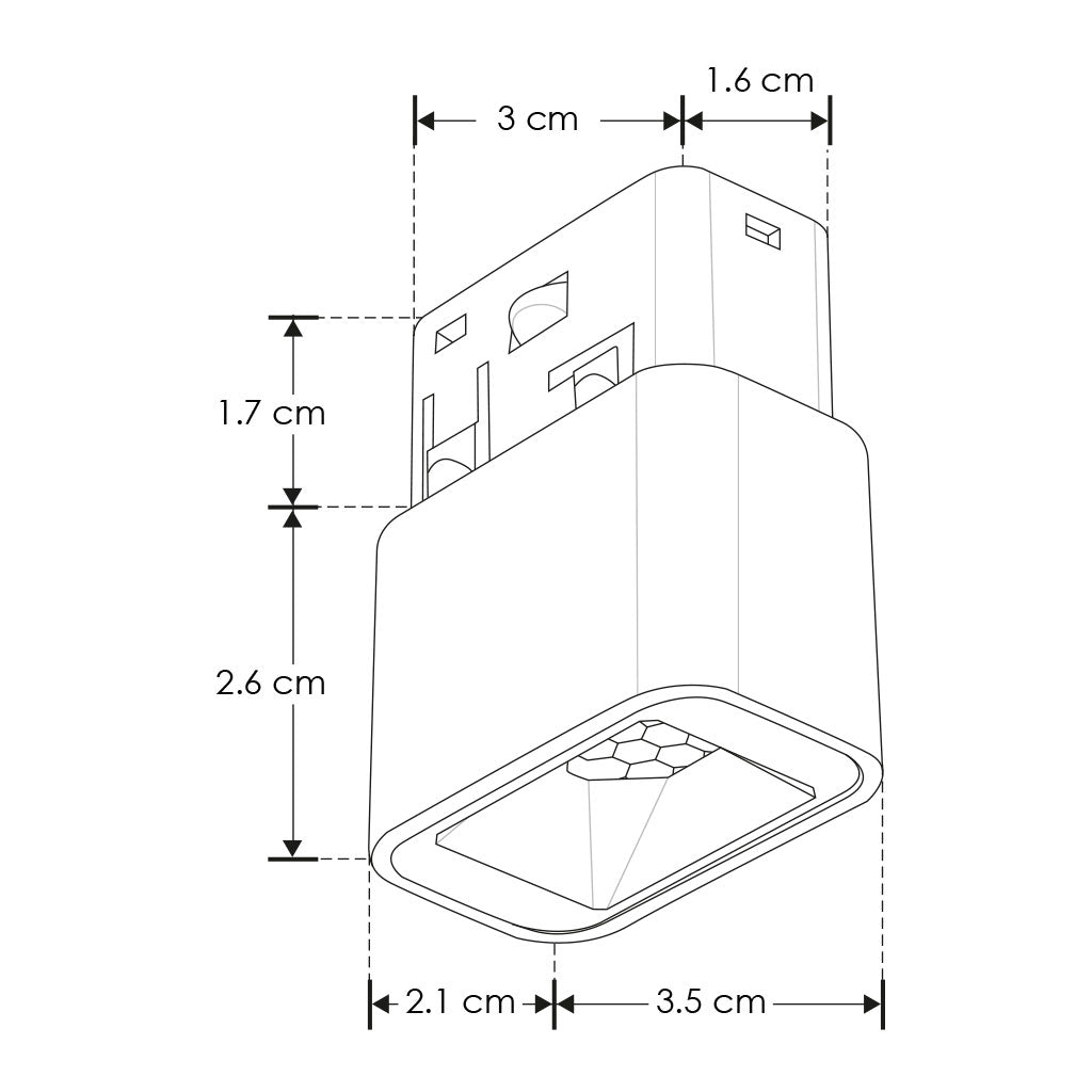 Mini luminario puntual 3W 24° luz cálida (3000K) 48V bajo deslumbramiento con louver para riel magnético de iLumileds