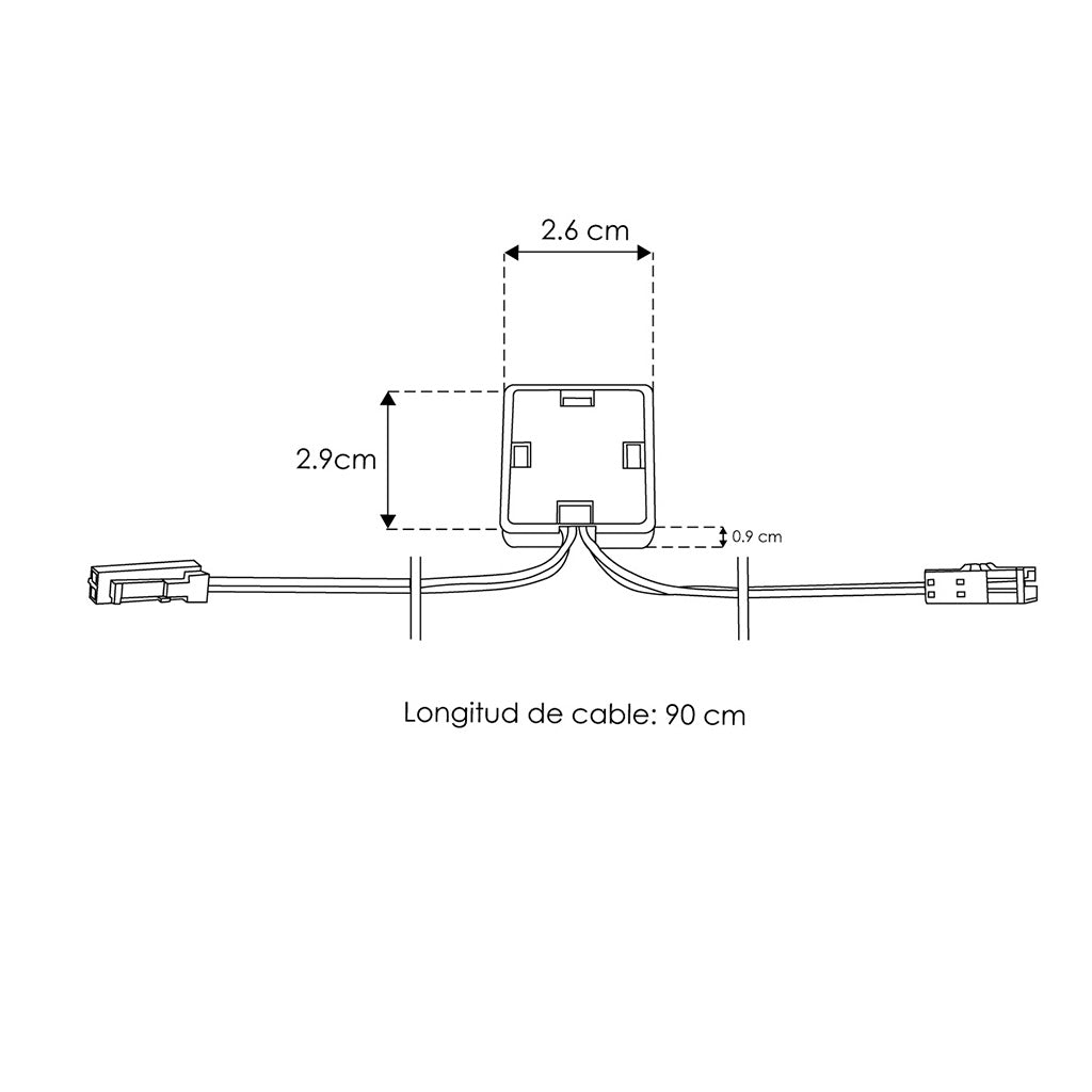 Atenuador táctil para espejo para tira LED, incluye led indicador, 12 y 24V, 12V-72Wmax / 24V-144máx de iLumileds