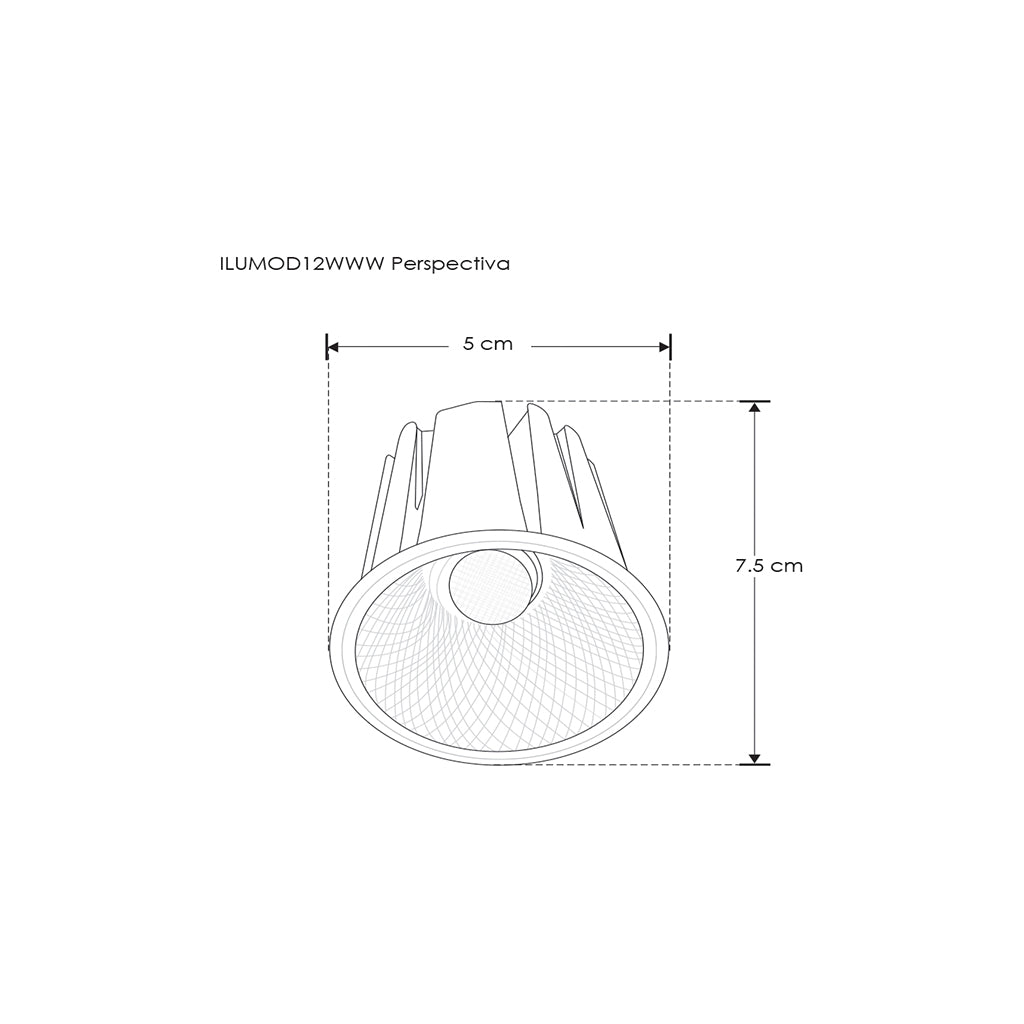 Módulo LED 12W opciones color de luz, óptica 38° 85-265V compatible con cualquier luminario MR16 (diámetro 5cm) para interiores de iLumileds