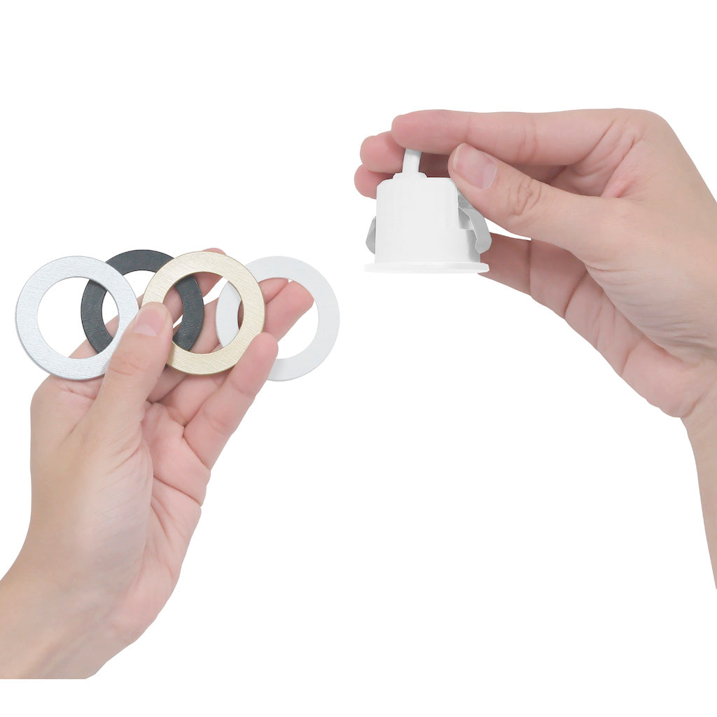 Mini módulo 3W 38° luz cálida (3000K) con arillos intercambiables incluidos (blanco / negro / plateado / dorado) 85-265V de iLumileds