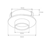 Downlight bajo deslumbramiento para empotrar 2W 24° luz cálida (3000K) 24Vcc Nano Track de iLumileds
