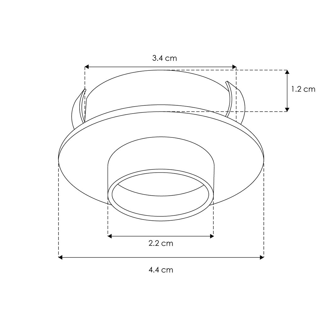 Downlight bajo deslumbramiento para empotrar 2W 24° luz cálida (3000K) 24Vcc Nano Track de iLumileds