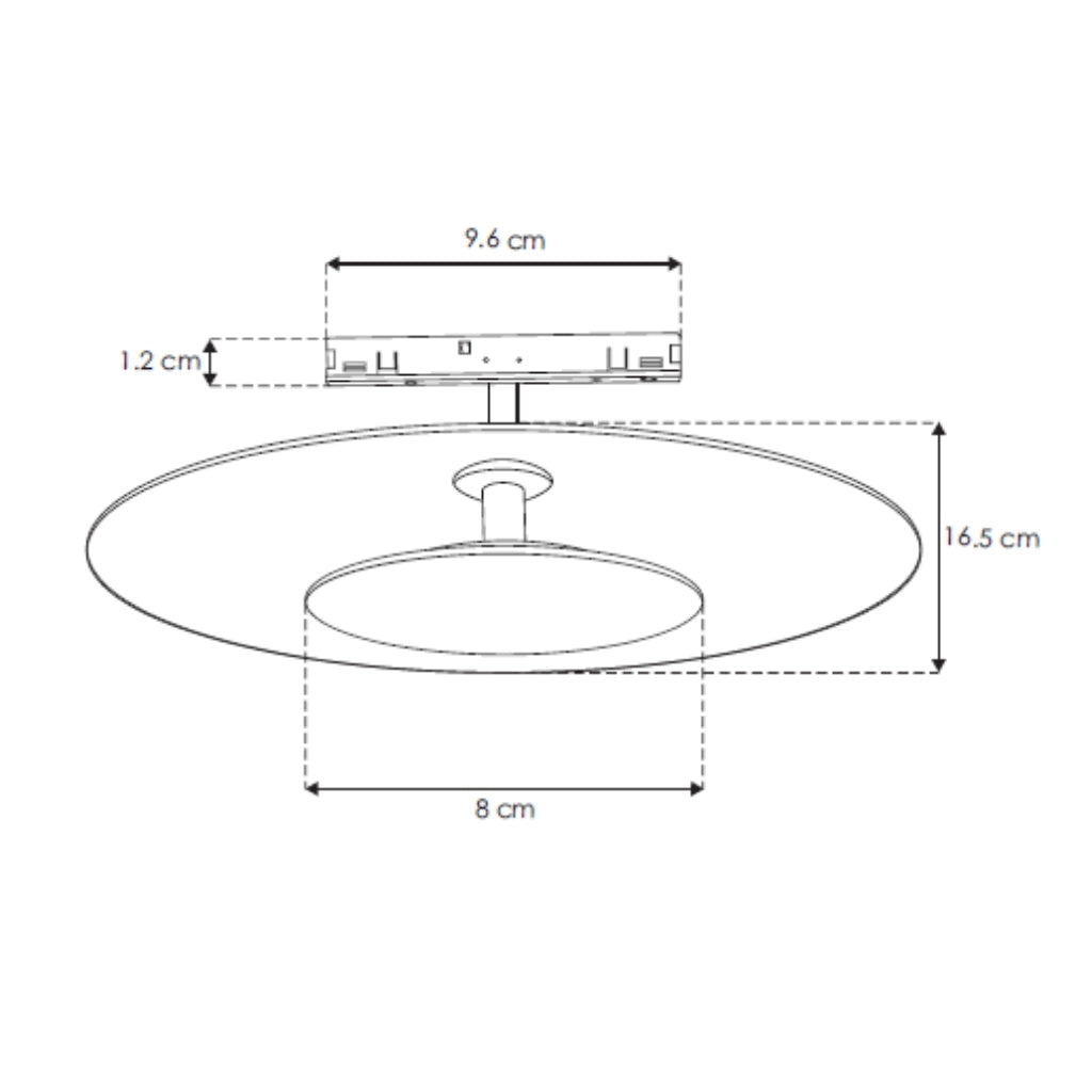 Luminario luz difusa para Nano Track 7W 60° luz cálida (3000K) 24Vcc de iLumileds