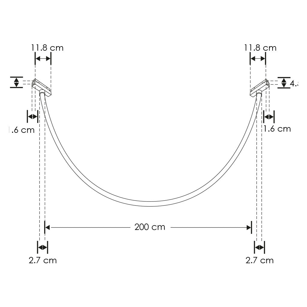 Neón LED 22W 360° (200cm) luz cálida (3000K) 48V para riel magenetico de iLumileds
