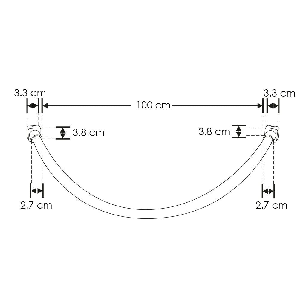 Luminario Tira neón LED 100cm 16W 360° luz cálida (3000K) 48V cc para mini riel magnético de iLumileds
