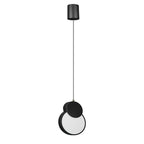 Circulo de luz ApeL vertical suspendido + circulo negro, 12W luz cálida (3000K) suspensión 0-120cm de línea Europea iLumileds