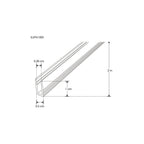 Kit de perfil de aluminio ultra-estrecho ILUPA1005KIT. -L:2m A:0.28cm Al:1cm- para tira LED, incluye difusor acrílico, 2 tapas laterales, 2 grapas de sujeción de iLumileds