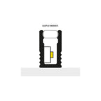 Kit de perfil de aluminio ultra-estrecho ILUPA1005KIT. -L:2m A:0.28cm Al:1cm- para tira LED, incluye difusor acrílico, 2 tapas laterales, 2 grapas de sujeción de iLumileds