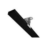 Kit perfil negro aluminio dirigible ILUPA1205NKIT. -L:2m A:1.7cm Al:0.8cm- incluye difusor, tapas laterales, grapas de sujeción y bases metálicas dirigibles