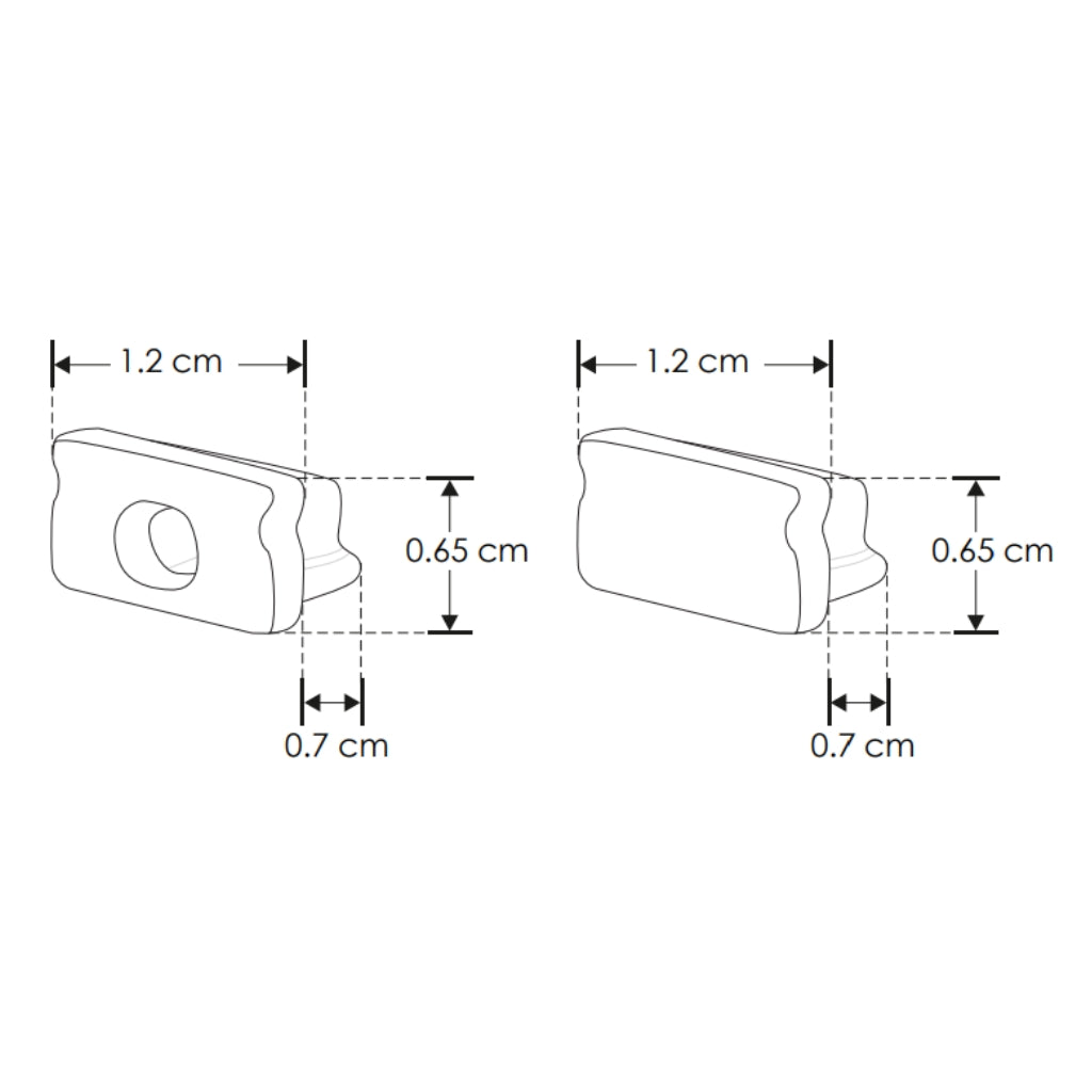 Kit perfil aluminio compatible con lambrin decorativo WPC ILUPA1207KIT -L:2m A:1.2cm Al:0.65cm- incluye difusor y 2 tapas laterales de iLumileds