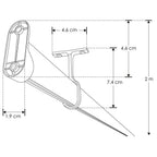 Kit perfil aluminio acabado negro colgador de ropa ILUPA1401NKIT. -L:2m A:1.9cm Al:4.6cm- incluye difusor, 2 soportes de pared y 2 soportes de techo de iLumileds