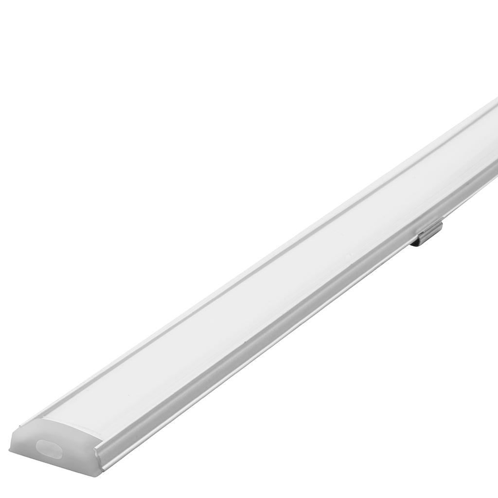 Kit perfil aluminio flexible ILUPA1806FLEKIT -L:3m A:1.8cm Al:0.5cm- incluye difusor acrílico, tapas laterales, grapas de sujeción de iLumileds