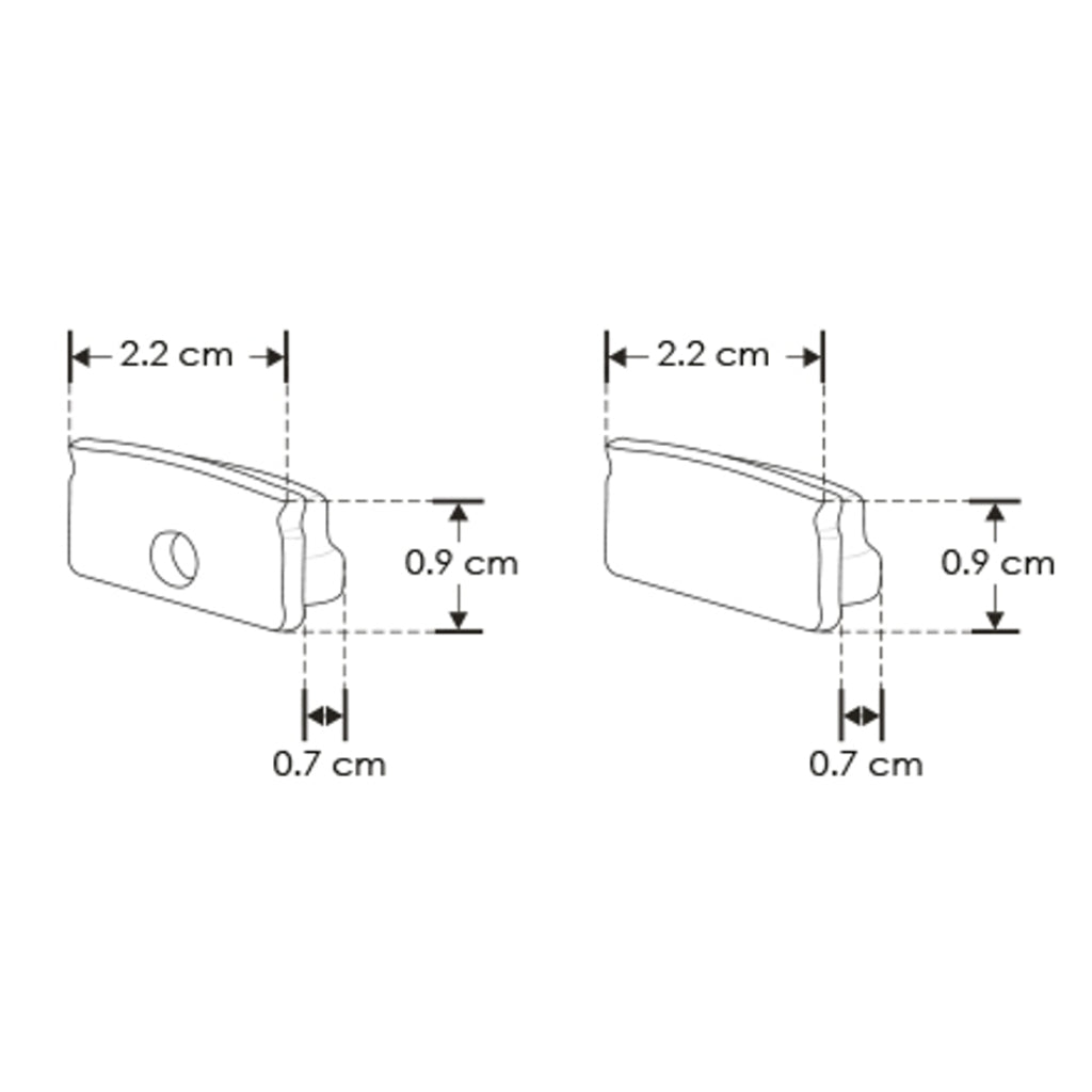 Kit perfil aluminio compatible con lambrin decorativo WPC ILUPA2210KIT -L:2m A:2.2cm Al:0.9cm- incluye difusor y 2 tapas laterales de iLumileds