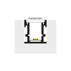 Kit de perfil de aluminio para empotrar en piso en exteriores ILUPA2216KIT. -L:3m A:2.1cm Al:2.6cm- para tira LED incluye, difusor acrílico, 2 tapas laterales de iLumileds