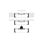 Kit de perfil de alumino SIN MICA ILUPA2404COKIT. -L:2m A:2.6cm Al:2.6m- para tiras LED o tarjetas de LED recomendadas, incluye 2 tapas laterales y 2 grapas de sujeciónde iLumileds