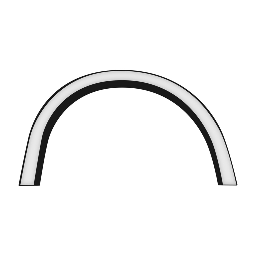 Kit de perfil flexible negro ILUPA3535NFLKIT -L:3m, A:3.5cm, Al:3.5cm- incluye kit de 2 tapas laterales negras y kit de 2 sujetadores (NO incluye difusor) de iLumileds