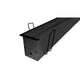 Kit de perfil large de bajo deslumbramiento con difusor remetido con ceja ILUPA3551NUGRCKI -L:2m A:4.5cm Al:5.1cm- para tira LED, incluye difusor negro traslucido, 2 tapas laterales y 2 resortes sujeción de iLumileds