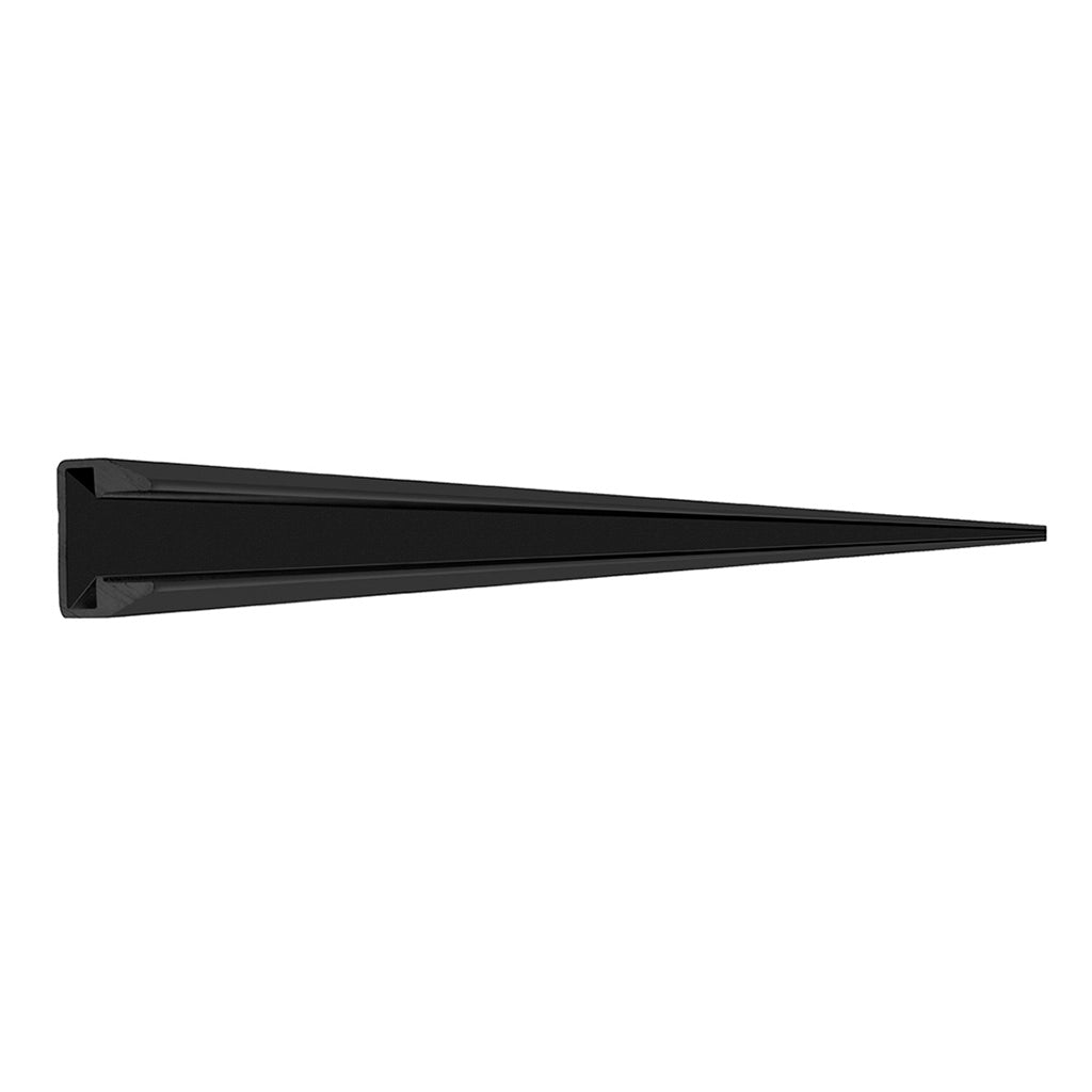 Kit perfil aluminio acabado negro ILUPAV04N base para repisas iluminadas cristal templado 8mm (cristal no incluido) -L:2m A:1.4cm Al:1.1cm- de iLumileds