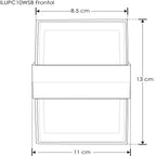 Luminario arbotante exterior circular doble salida 10W de iLumileds