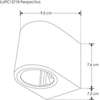 Arbotante cilíndrico de policarbonato para MR16 (base GU10) luz directa de iLumileds