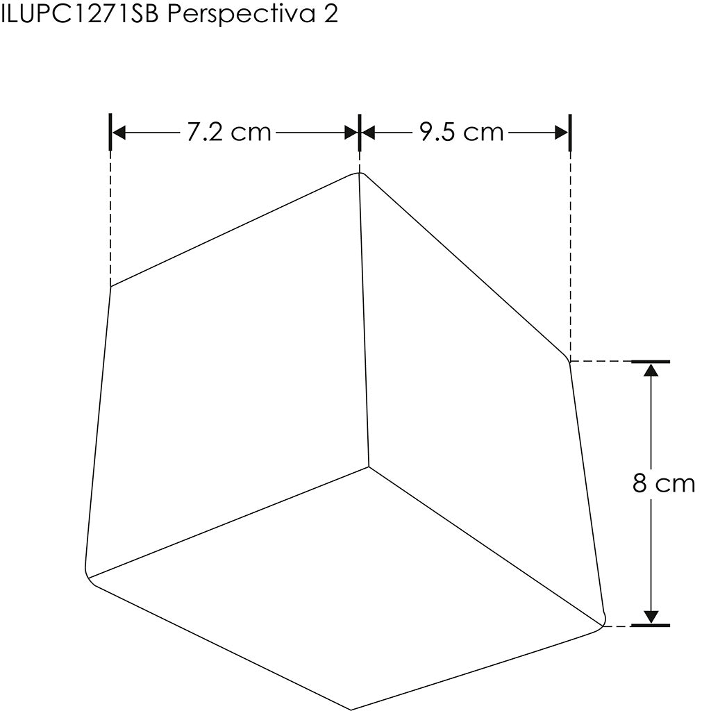 Arbotante cuadrado de policarbonato para MR16 (base GU10) luz directa de iLumileds