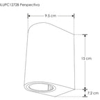 Arbotante cilíndrico de policarbonato para MR16 (base GU10) luz directa / indirecta de iLumileds