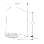 Arbotante cilíndrico de policarbonato 6W 90° luz directa - indirecta cálida (3000K) 85-265V de iLumileds