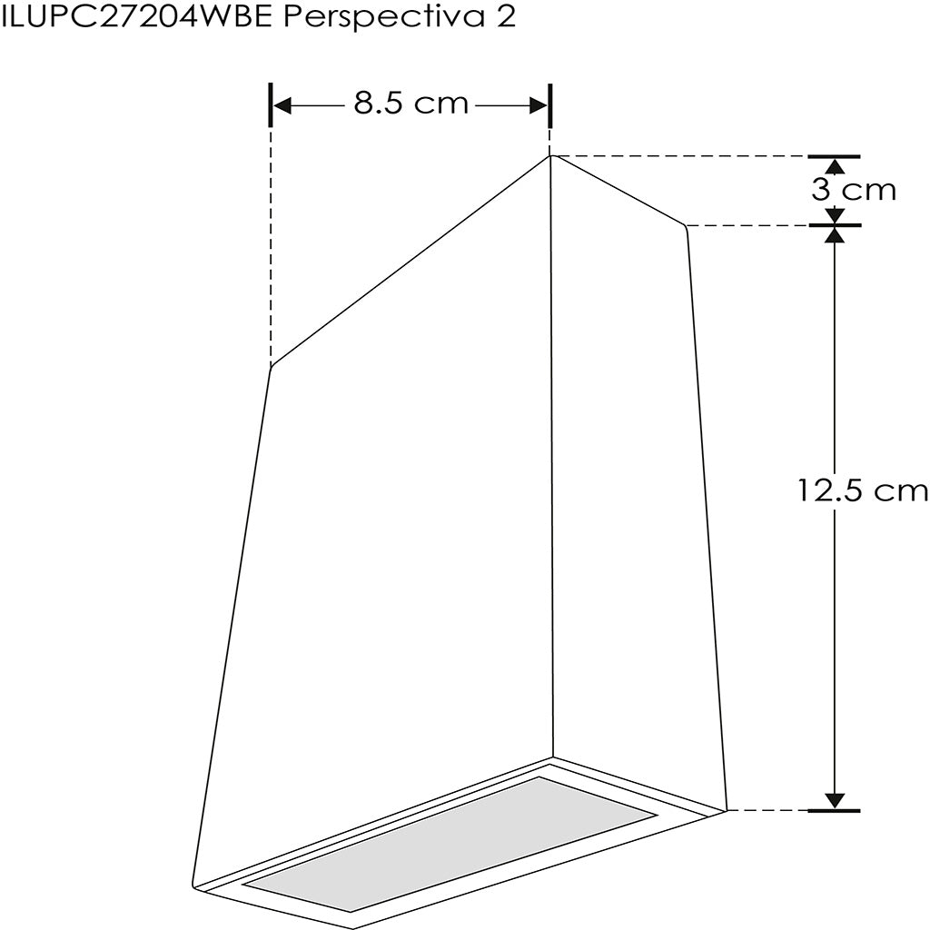 Arbotante rectangular de policarbonato 4W luz directa / indirecta de iLumileds