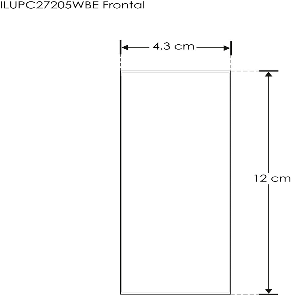 Arbotante rectangular de policarbonato 5W luz directa / indirecta de iLumileds