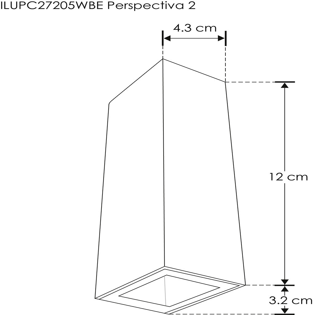 Arbotante rectangular de policarbonato 5W luz directa / indirecta de iLumileds